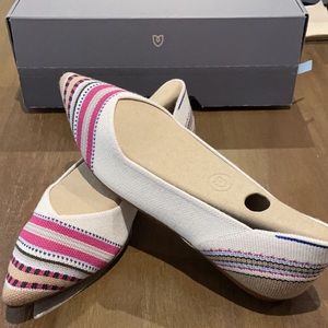 Rothys Ivory Ribbon Merino Points Size 8.5